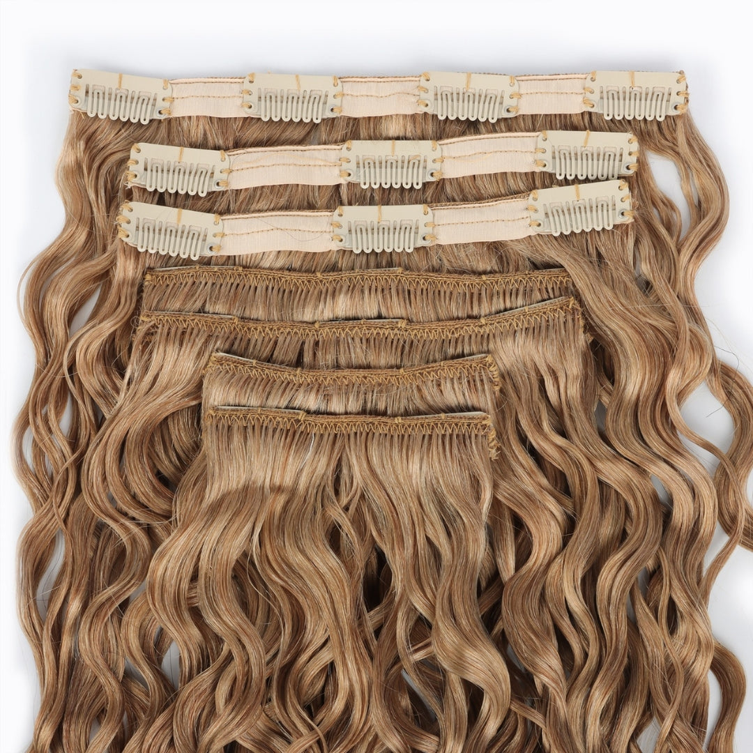 Wavy Curly Ash Blonde Clip-In Hair Extension | Curly Heaven™