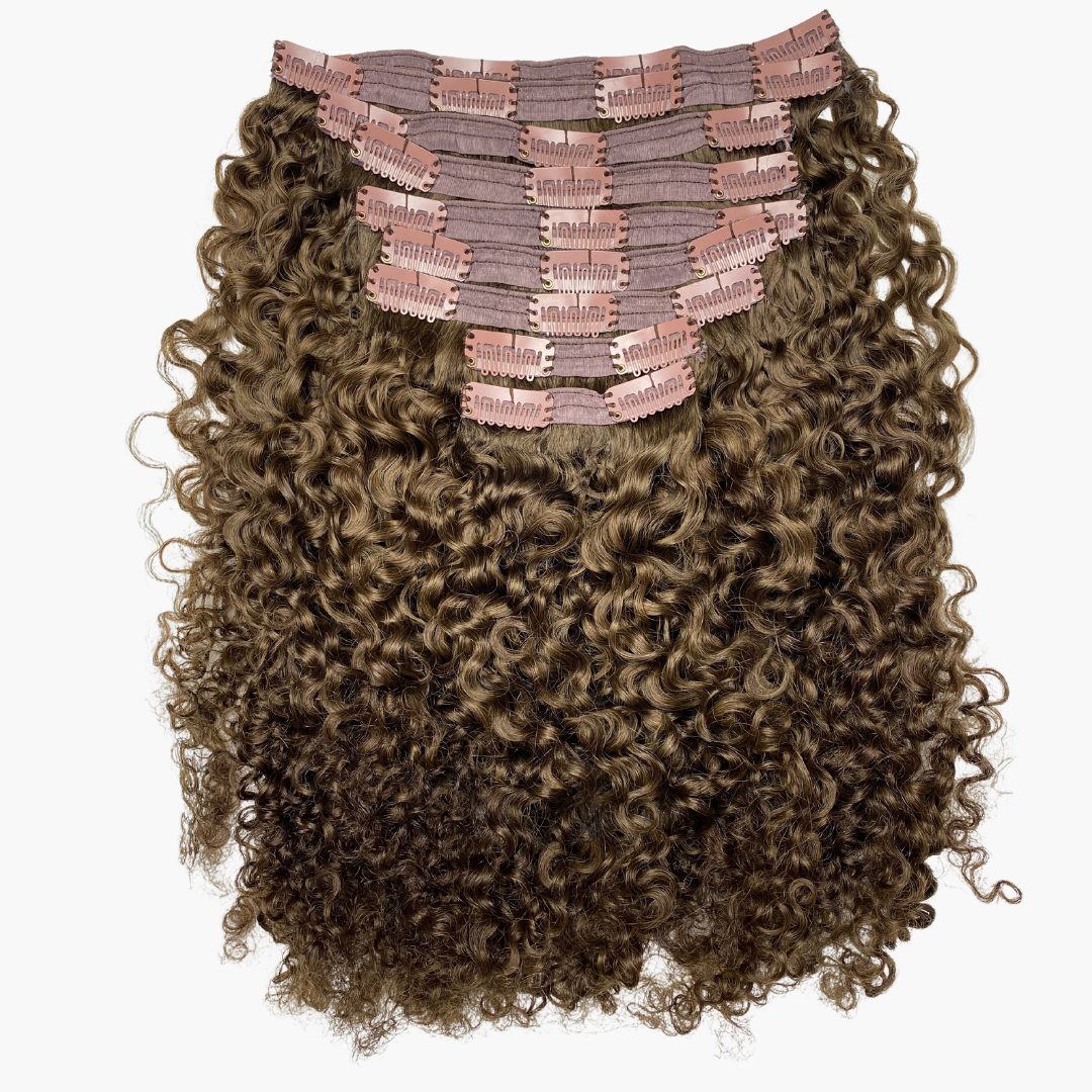 Curly hair extensions clip in human hair online