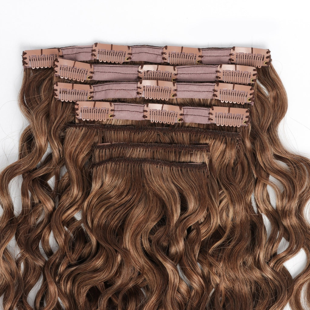 Wavy Curly Chocolate Brown Clip-In Hair Extension are best for those with 2B-2C curls