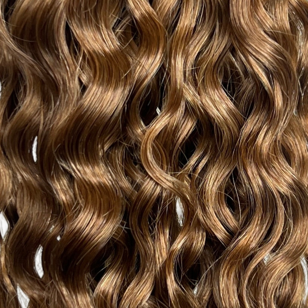 Wavy Curly Chestnut Brown Clip-In Hair Extension are for those with 2B-2C curl patterns