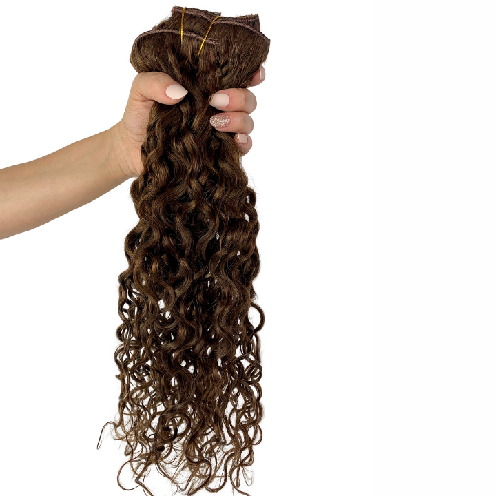 Wavy Curly Chocolate Brown, Curly Hair Extensions
