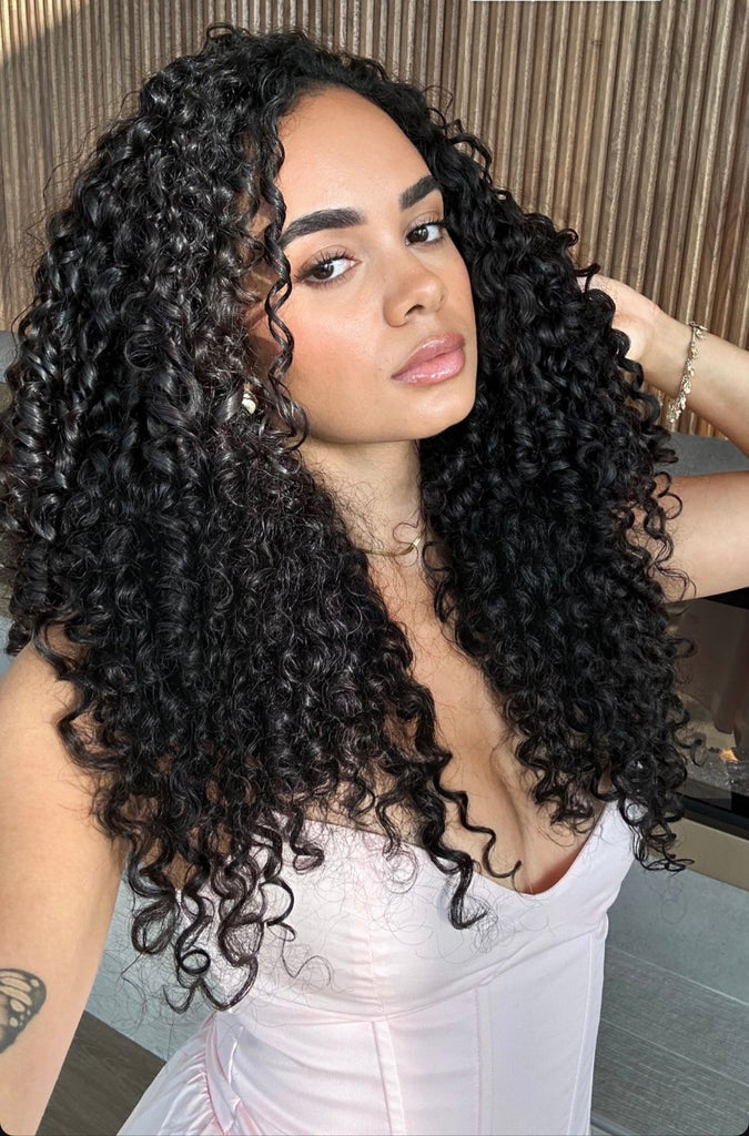 Curly Heaven Hair | Sambi Curly Off Black Invisible Clip-Ins