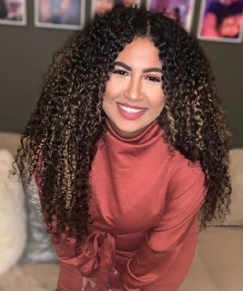 Sambi Curly 3B Chestnut Brown Highlights Classic Clip-in Hair Extensions 