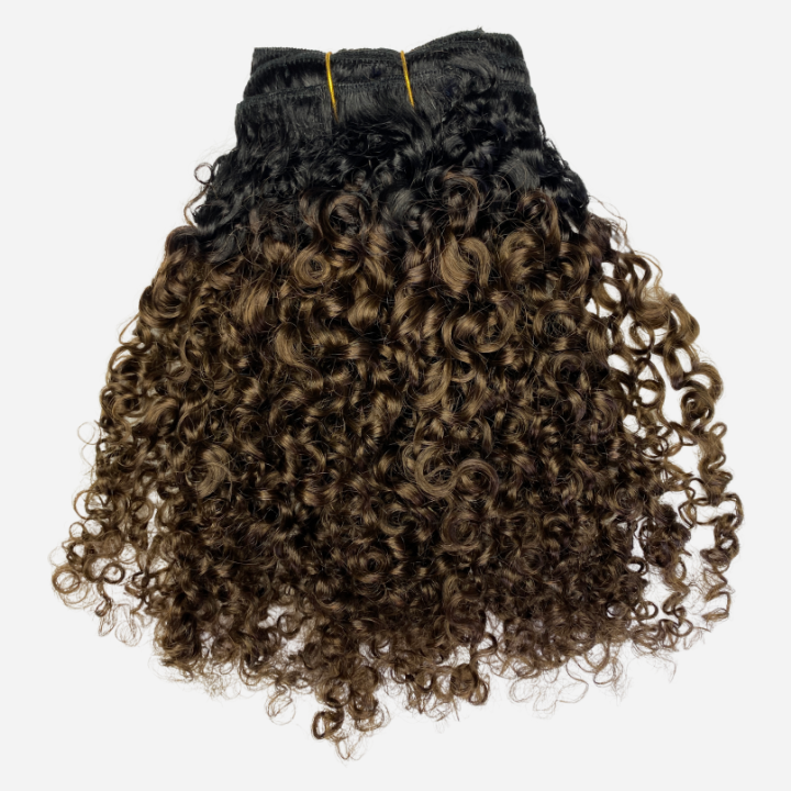 Curly hair deals extensions ombre
