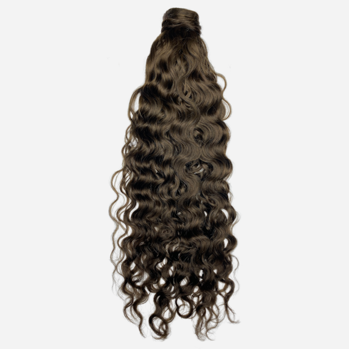 Wavy Curly Chocolate Brown Ponytail Extension | Curly Heaven™ 